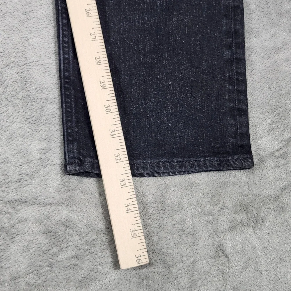 Revtown Jeans‎ Mens 35x32 Gray Sharp Slim Straight Dark Wash Stretch Denim